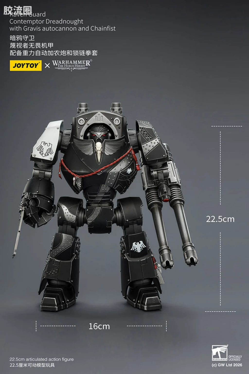 JoyToy Raven Guard Contemptor Dreadnought With Gravis Autocannon And Chainfist