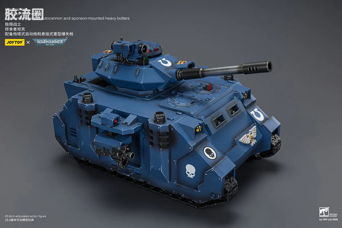JoyToy Estructorwithturret Mountedautocannonandsponson Mountedheavyboltersultramarines Predator Destructor With Turret Mounted Autocannon And Sponson Mounted Heavy Bolters