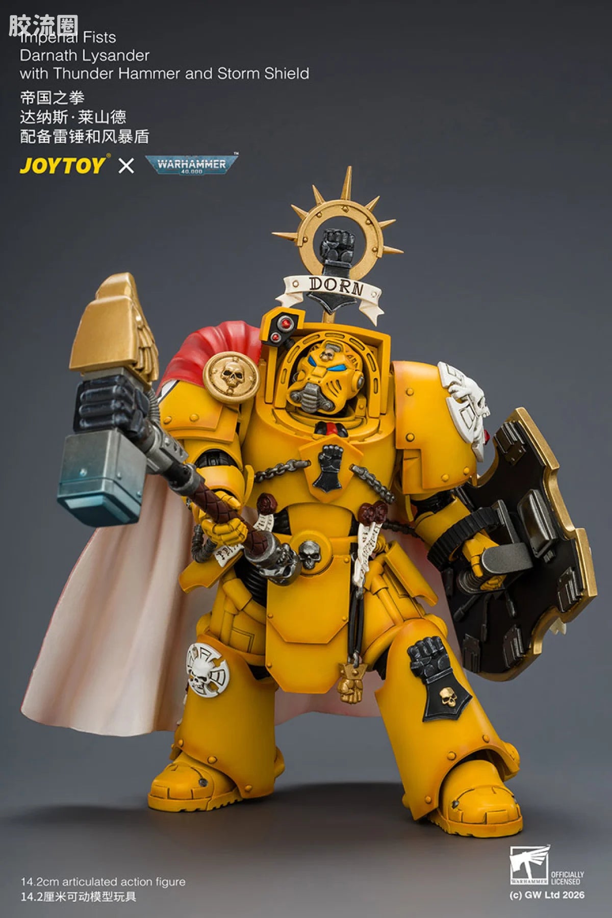 JoyToy Imperial Fists Darnath Lysander With Thunder Hammer And Storm Shield