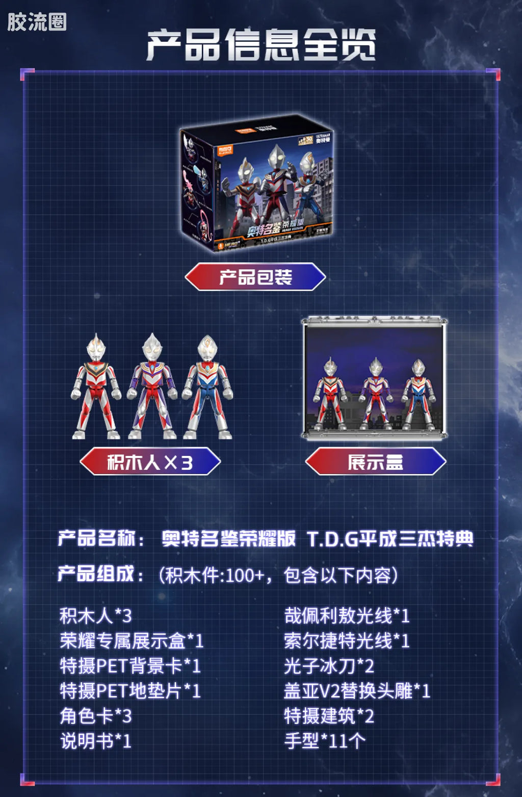 Blokees Ultraman Wave 9 - T.D.G. Heisei Trio Bonus