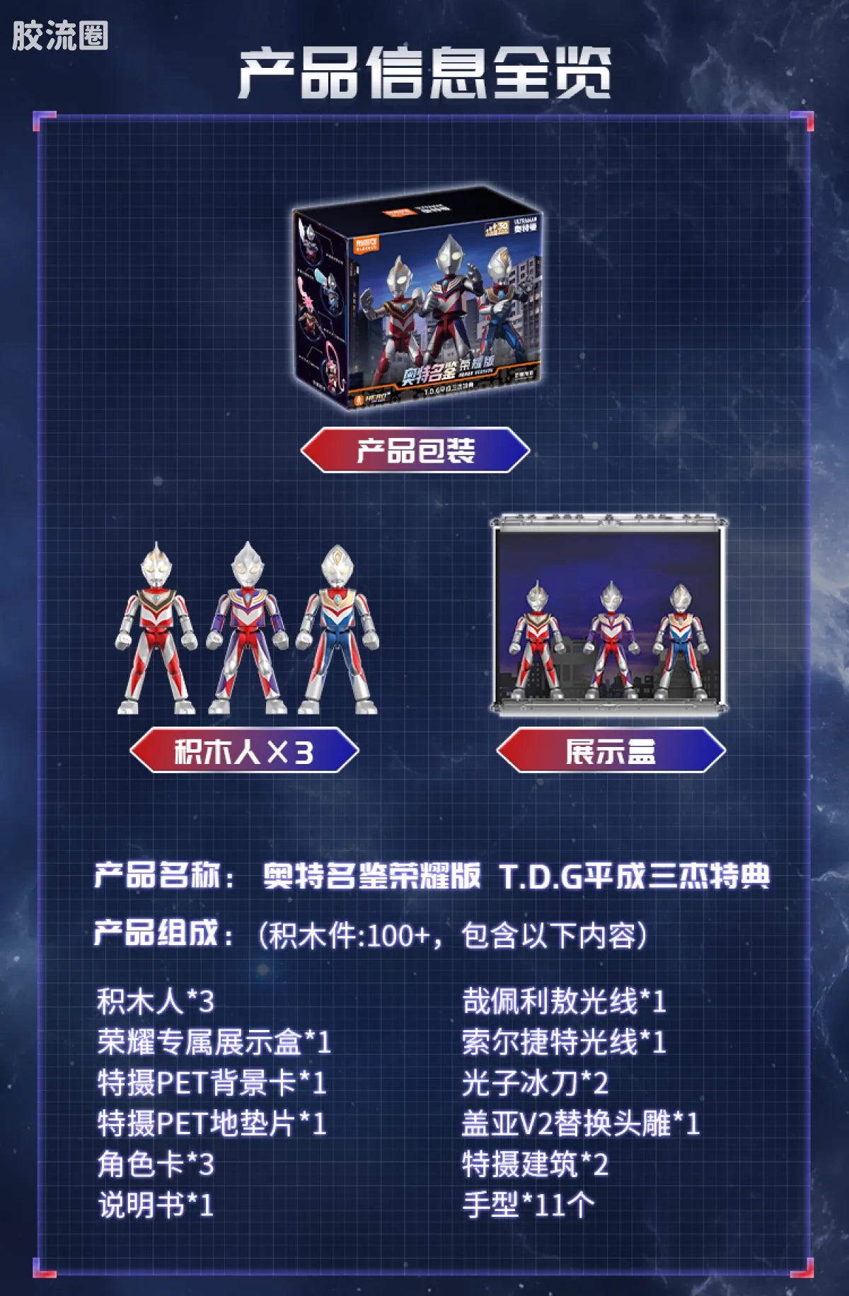Blokees Ultraman Wave 9 - T.D.G. Heisei Trio Bonus