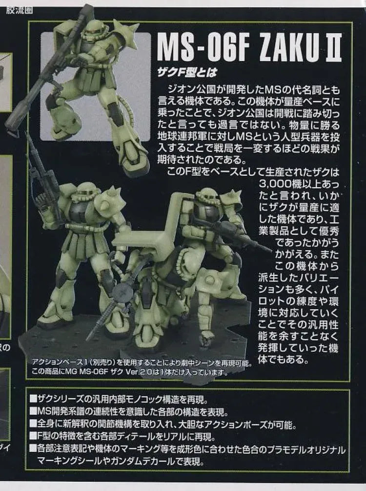 Bandai MG 1/100 MS-06F Zaku II (Ver.2.0)