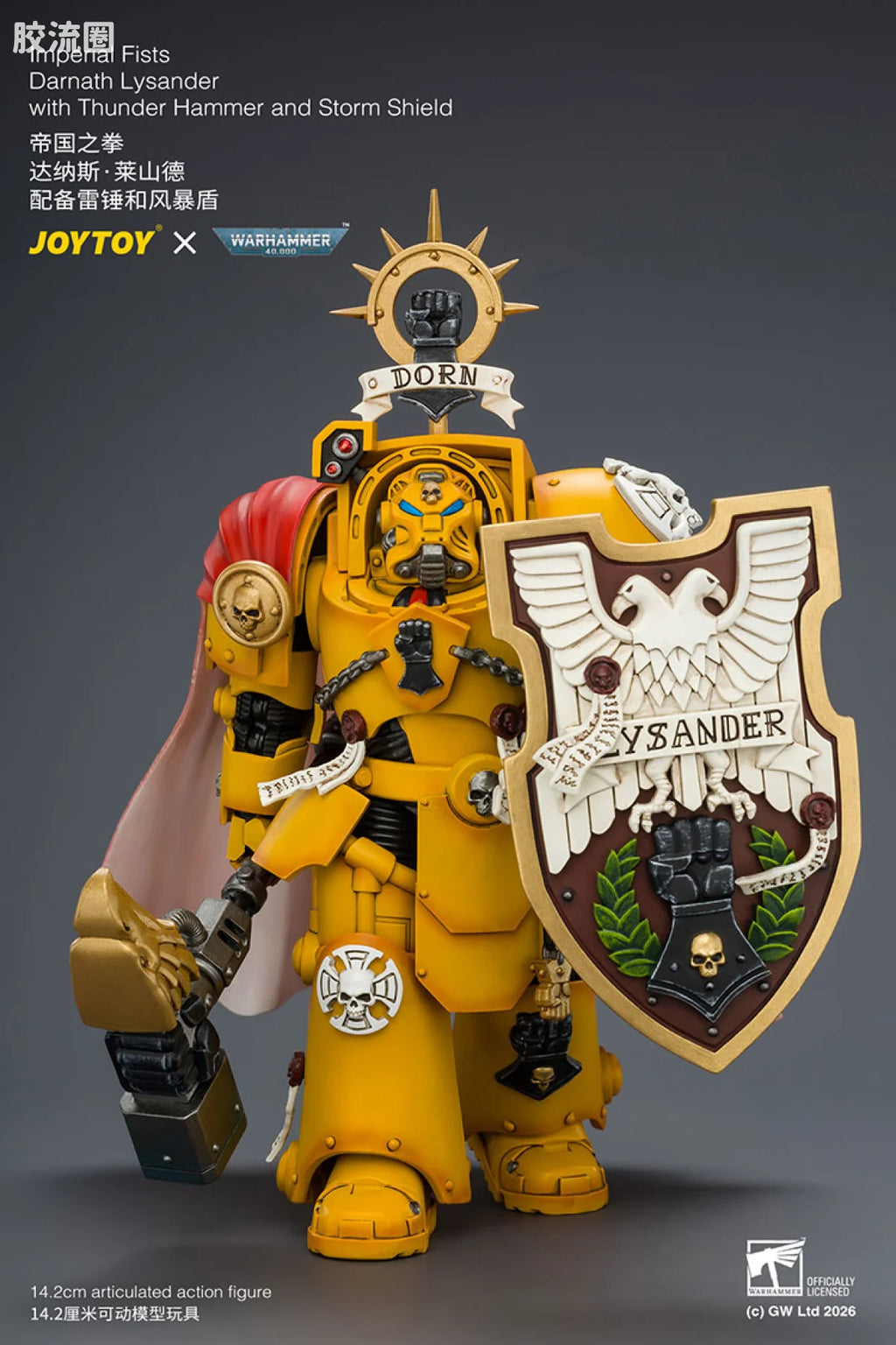 JoyToy Imperial Fists Darnath Lysander With Thunder Hammer And Storm Shield