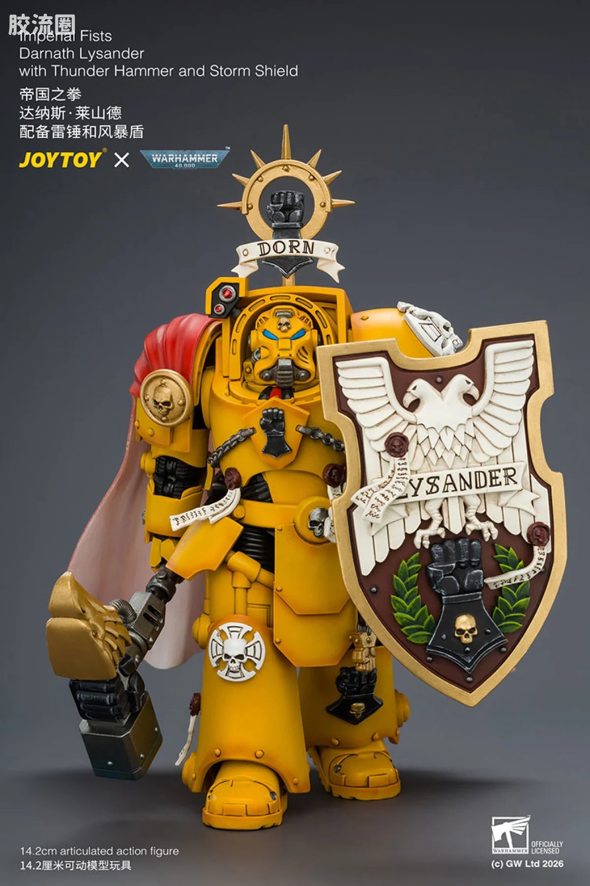JoyToy Imperial Fists Darnath Lysander With Thunder Hammer And Storm Shield