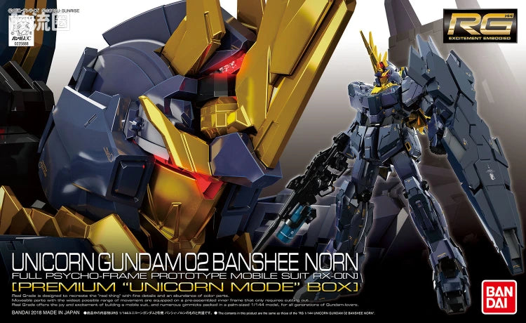 Bandai RG 1/144 Unicorn Gundam 02 Banshee Norn [Premium "Unicorn Mode" Box]