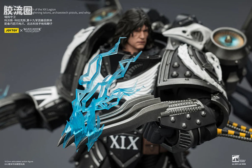 JoyToy Egionwithartificer Craftedlightningtalonsarchaeotechpistolsandwhipraven Guard Corvus Coraxprimarch Of The Xix Legion With Artificer Crafted Lightning Talonsarchaeotech Pistolsand Whip