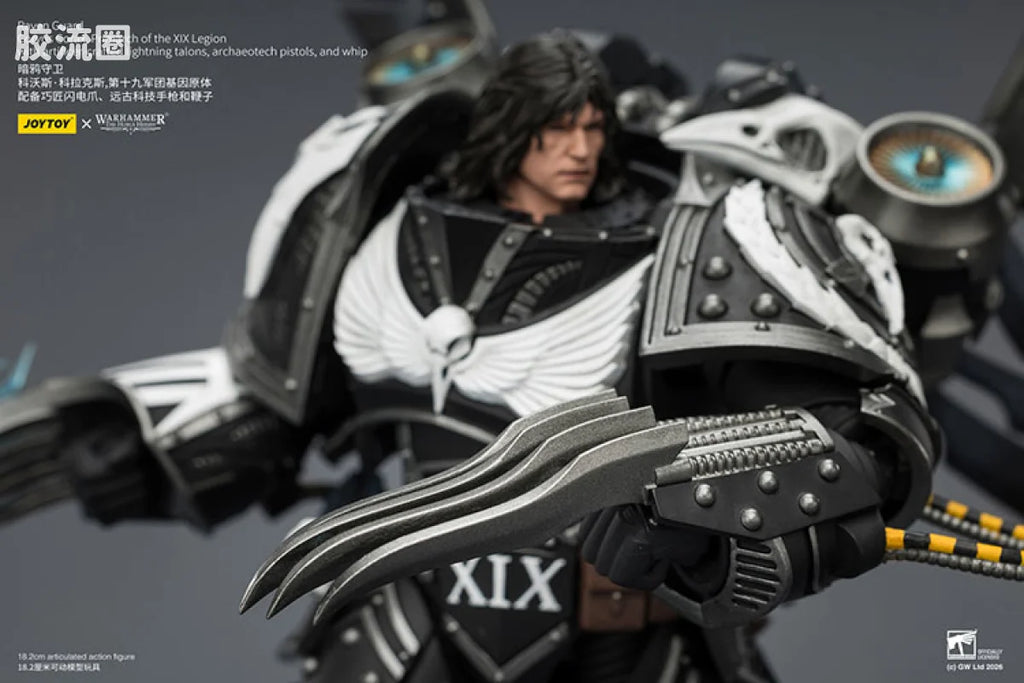 JoyToy Egionwithartificer Craftedlightningtalonsarchaeotechpistolsandwhipraven Guard Corvus Coraxprimarch Of The Xix Legion With Artificer Crafted Lightning Talonsarchaeotech Pistolsand Whip