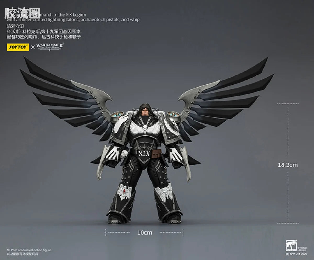 JoyToy Egionwithartificer Craftedlightningtalonsarchaeotechpistolsandwhipraven Guard Corvus Coraxprimarch Of The Xix Legion With Artificer Crafted Lightning Talonsarchaeotech Pistolsand Whip