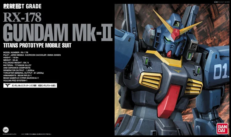 Bandai PG 1/60 RX-178 Gundam Mk-II (Titans)