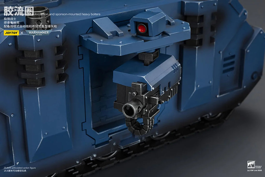 JoyToy Estructorwithturret Mountedautocannonandsponson Mountedheavyboltersultramarines Predator Destructor With Turret Mounted Autocannon And Sponson Mounted Heavy Bolters