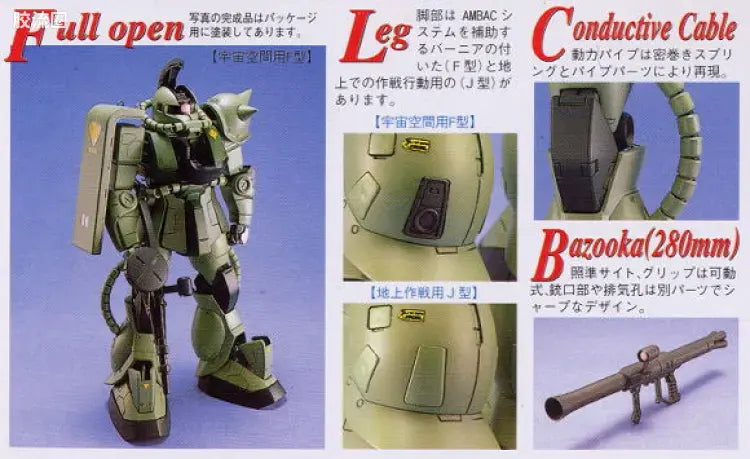 Bandai MG 1/100 MS-06F/J Zaku II