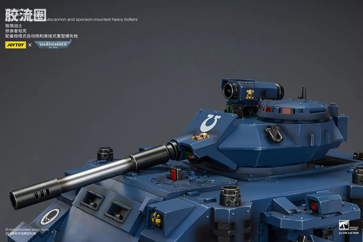 JoyToy Estructorwithturret Mountedautocannonandsponson Mountedheavyboltersultramarines Predator Destructor With Turret Mounted Autocannon And Sponson Mounted Heavy Bolters