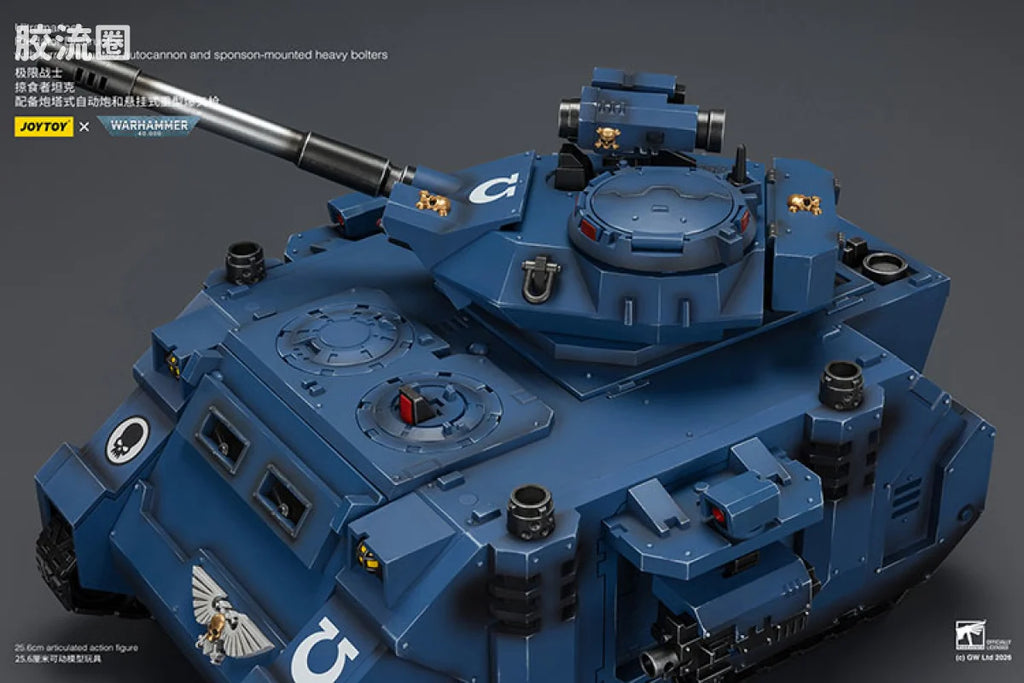 JoyToy Estructorwithturret Mountedautocannonandsponson Mountedheavyboltersultramarines Predator Destructor With Turret Mounted Autocannon And Sponson Mounted Heavy Bolters