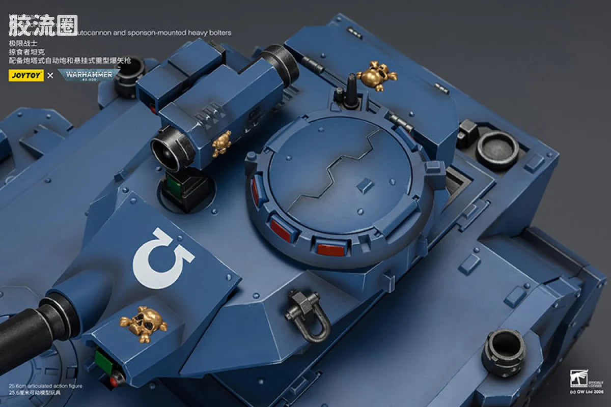 JoyToy Estructorwithturret Mountedautocannonandsponson Mountedheavyboltersultramarines Predator Destructor With Turret Mounted Autocannon And Sponson Mounted Heavy Bolters