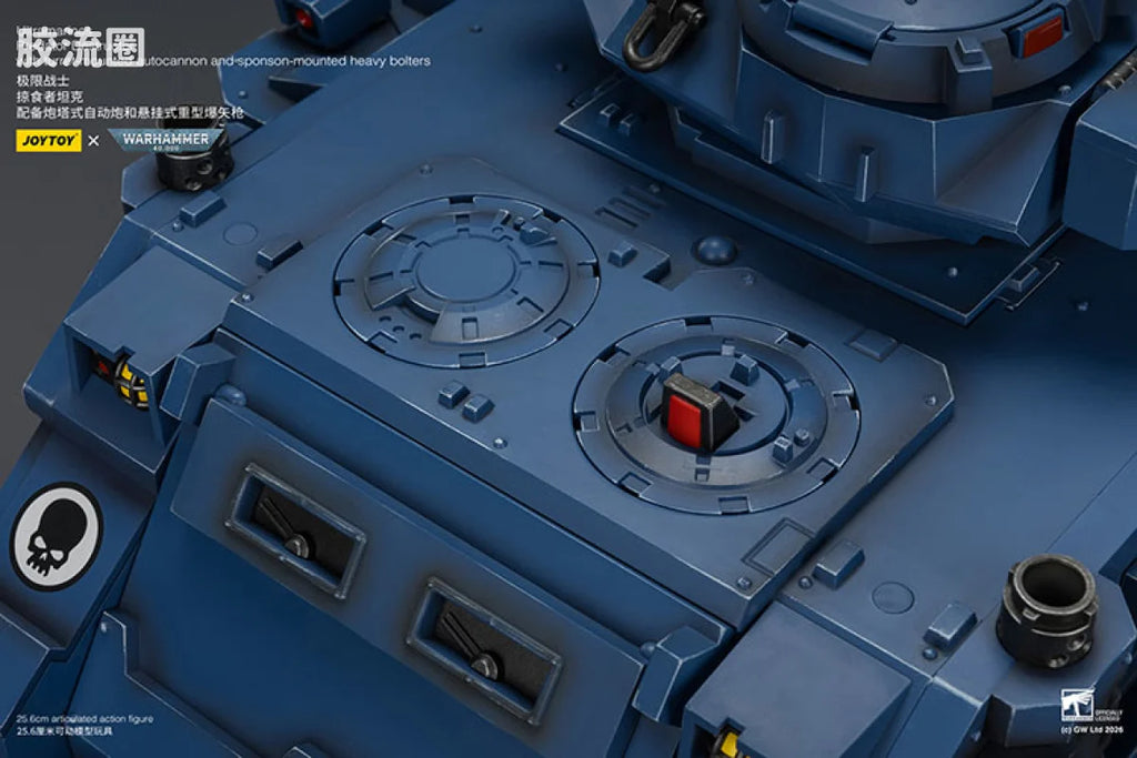 JoyToy Estructorwithturret Mountedautocannonandsponson Mountedheavyboltersultramarines Predator Destructor With Turret Mounted Autocannon And Sponson Mounted Heavy Bolters