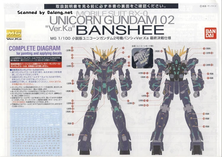 P-Bandai MG 1/100 RX-0 Unicorn Gundam 02 Banshee Ver.Ka (Final Battle Ver.)