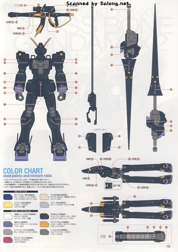 P-Bandai MG 1/100 XM-X2 Crossbone Gundam X-2 Ver.Ka