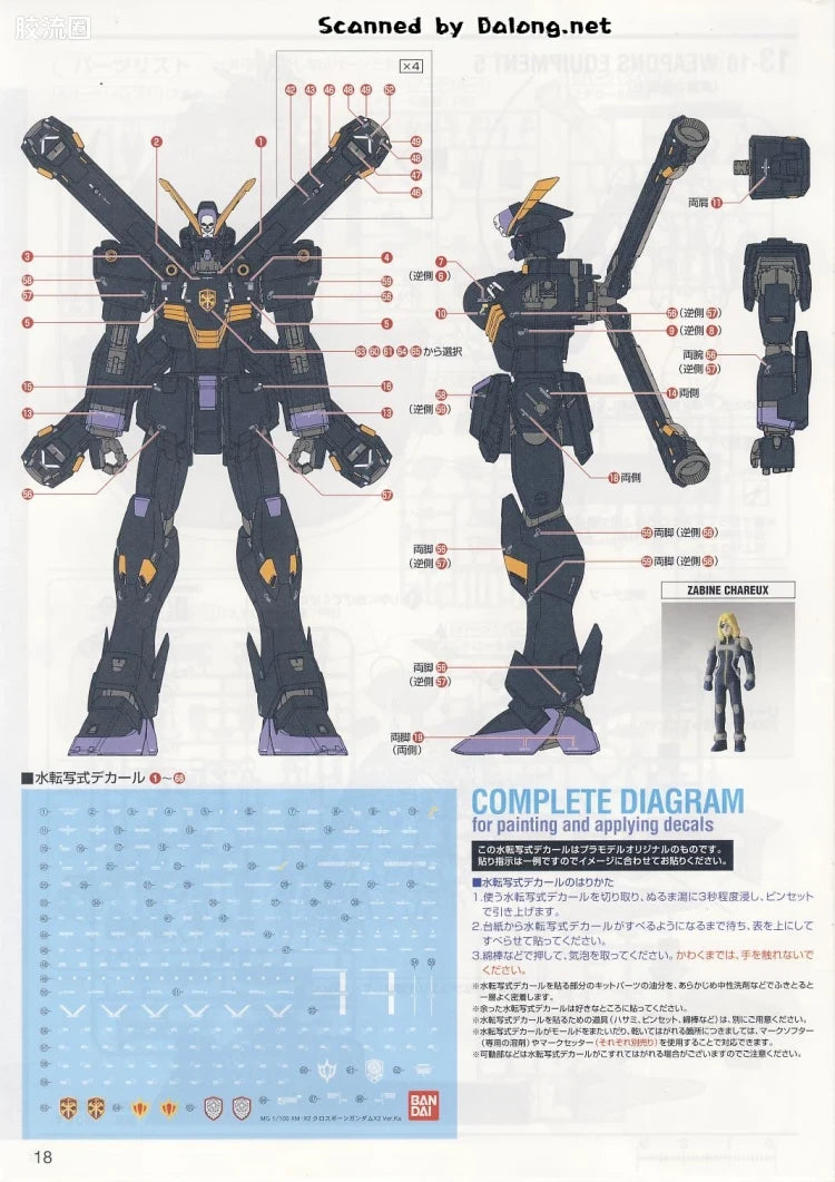 P-Bandai MG 1/100 XM-X2 Crossbone Gundam X-2 Ver.Ka