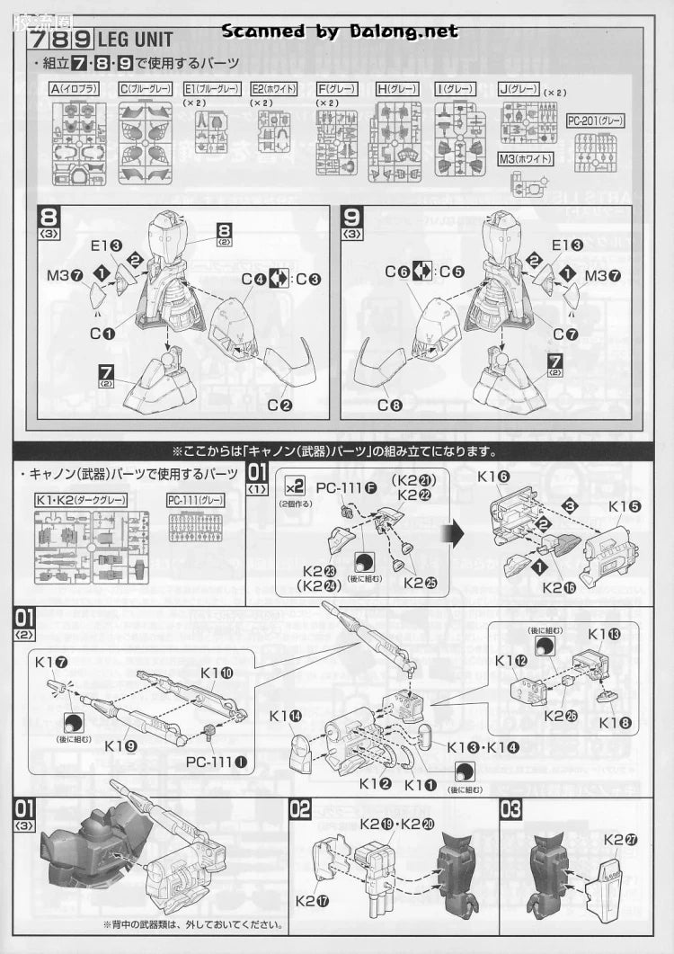 P-Bandai MG 1/100 MS-14C Gelgoog Cannon (MSV Color)