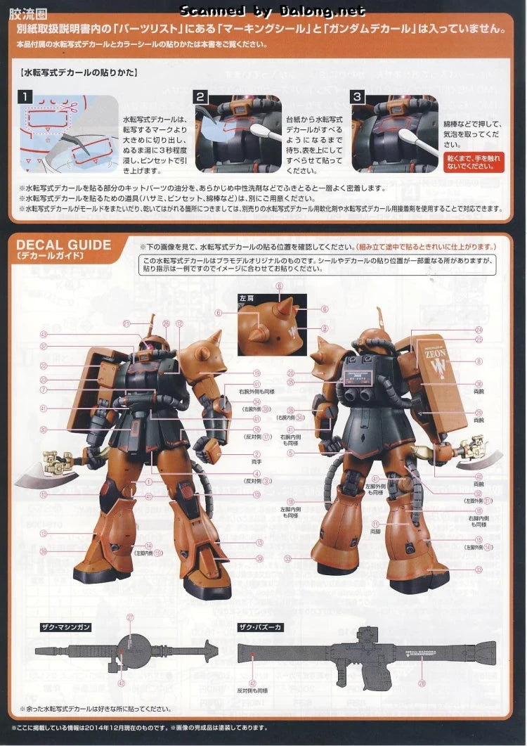 P-Bandai MG 1/100 MS-06FS Zaku II (Garma Zabi Use)