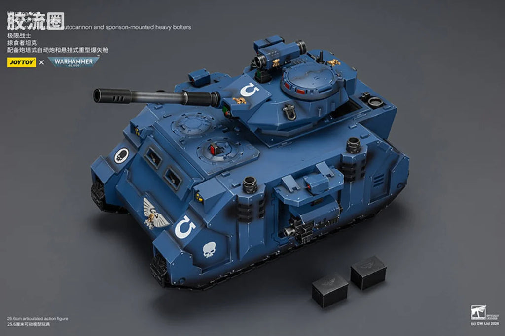 JoyToy Estructorwithturret Mountedautocannonandsponson Mountedheavyboltersultramarines Predator Destructor With Turret Mounted Autocannon And Sponson Mounted Heavy Bolters