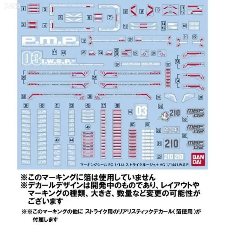 P-Bandai RG 1/144 Strike Rouge + HG 1/144 I.W.S.P.