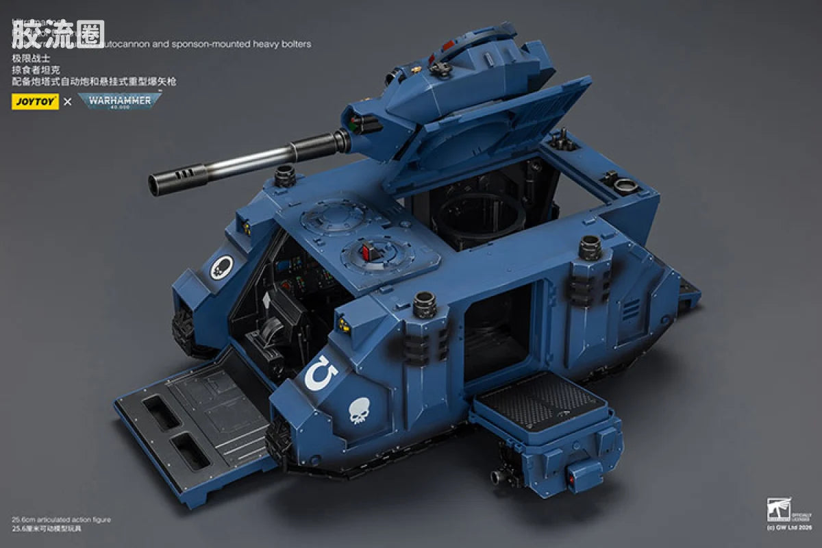 JoyToy Estructorwithturret Mountedautocannonandsponson Mountedheavyboltersultramarines Predator Destructor With Turret Mounted Autocannon And Sponson Mounted Heavy Bolters