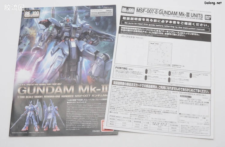 P-Bandai RE/100 1/100 MSF-007 Gundam Mk-III Unit 8