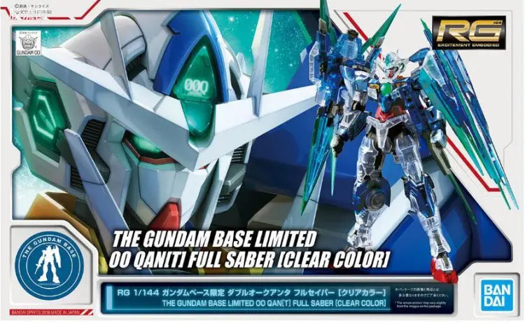 P-Bandai RG 1/144 00 Qan[T] Full Saber [Clear Color]