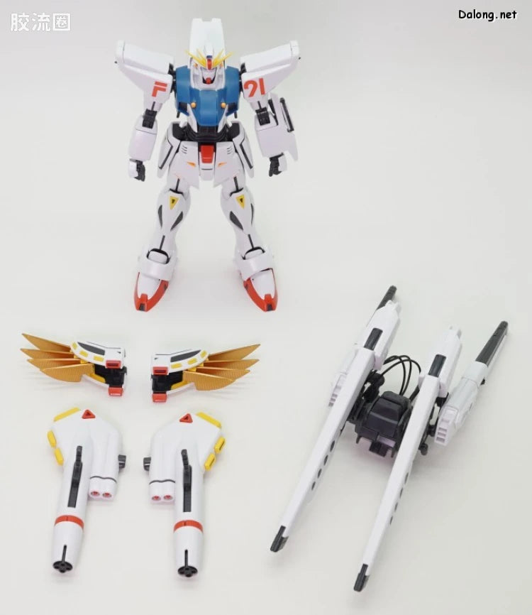 P-Bandai MG 1/100 Gundam F91 Ver.2.0 with Back Cannon & Twin Vesbar