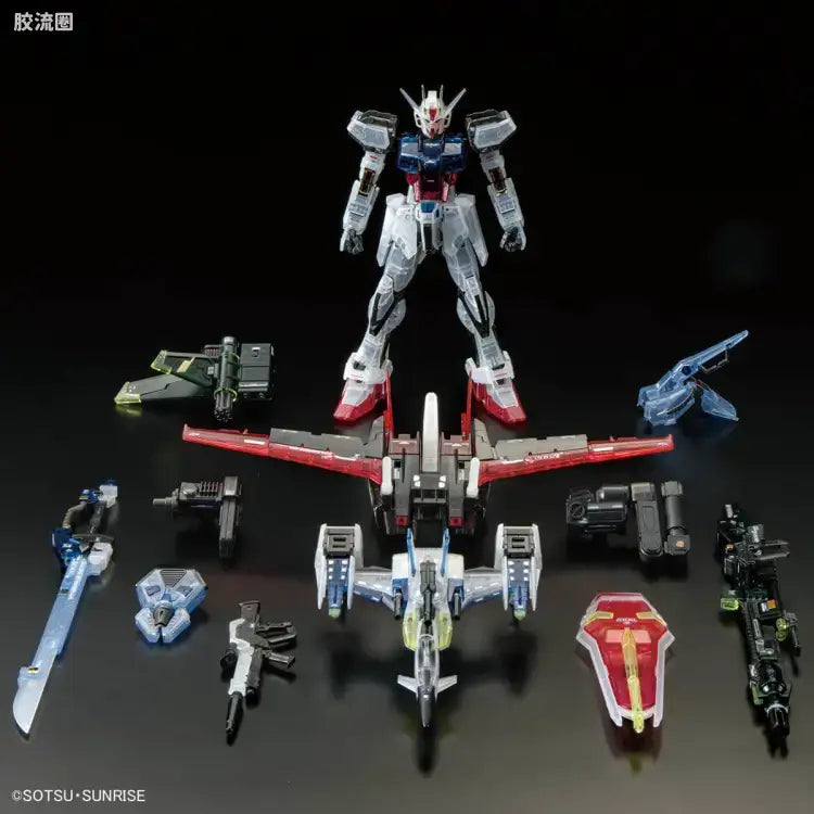 P-Bandai RG 1/144 Aile Strike Gundam & Skygrasper (Launcher/Sword Pack Set) [Clear Color]