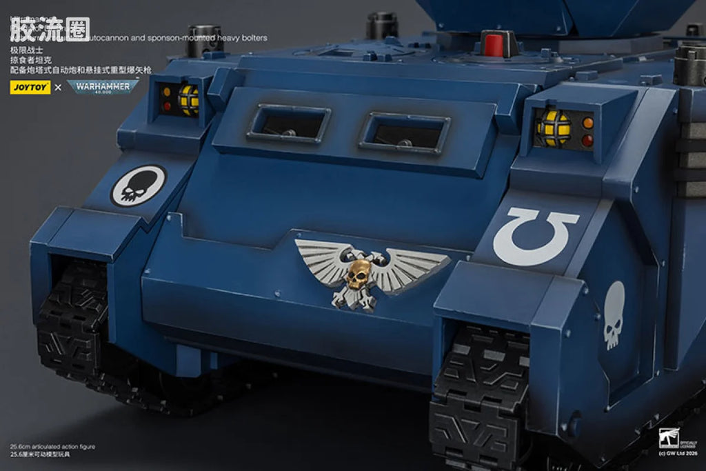 JoyToy Estructorwithturret Mountedautocannonandsponson Mountedheavyboltersultramarines Predator Destructor With Turret Mounted Autocannon And Sponson Mounted Heavy Bolters