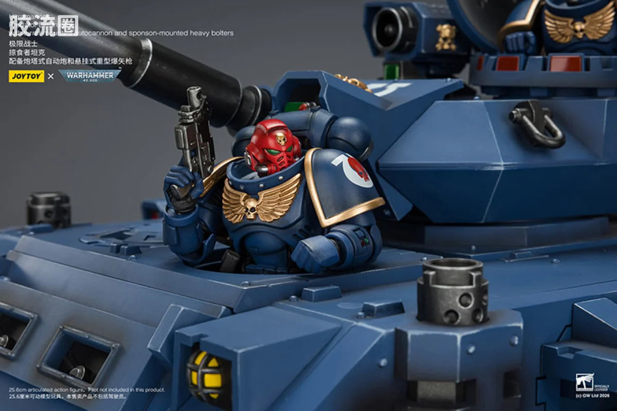 JoyToy Estructorwithturret Mountedautocannonandsponson Mountedheavyboltersultramarines Predator Destructor With Turret Mounted Autocannon And Sponson Mounted Heavy Bolters