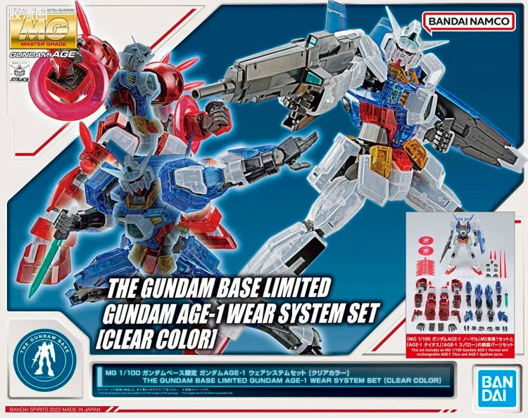 P-Bandai MG 1/100 Gundam AGE-1 Wear System Set [Clear Color]