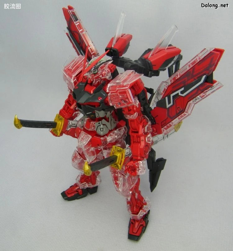Bandai MG 1/100 MBF-P02Kai Gundam Astray Red Frame Kai with Special Clear Armor Parts
