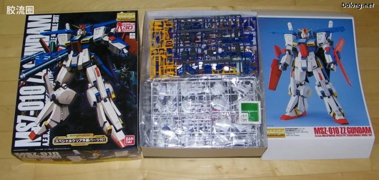 Bandai MG 1/100 MSZ-010 ZZ Gundam with Special Clear Armor Parts