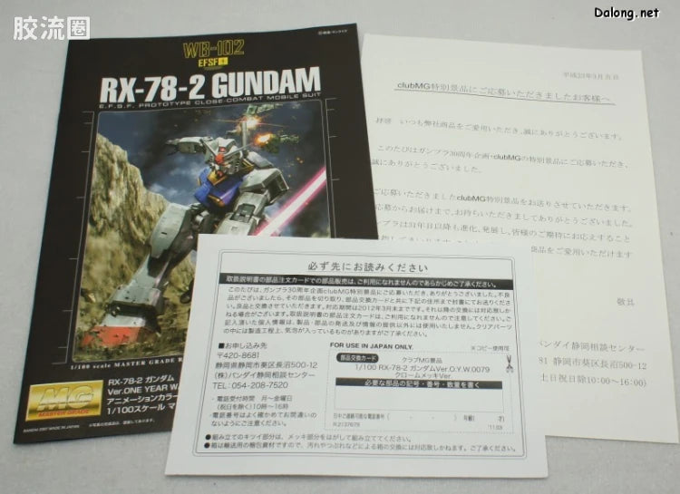 MG 1/100 RX-78-2 Gundam Ver. One Year War 0079 (Titanium Finish Ver.) [Club MG Limited]