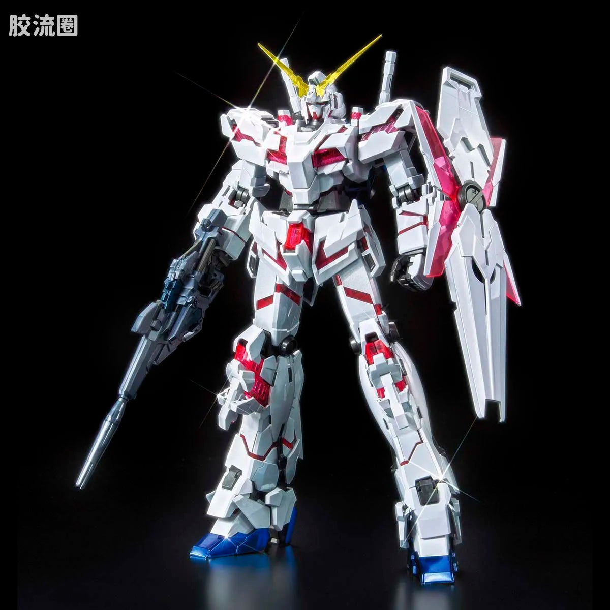 MG 1/100 Unicorn Gundam (Red / Green Twin Frame Edition) Titanium Finish