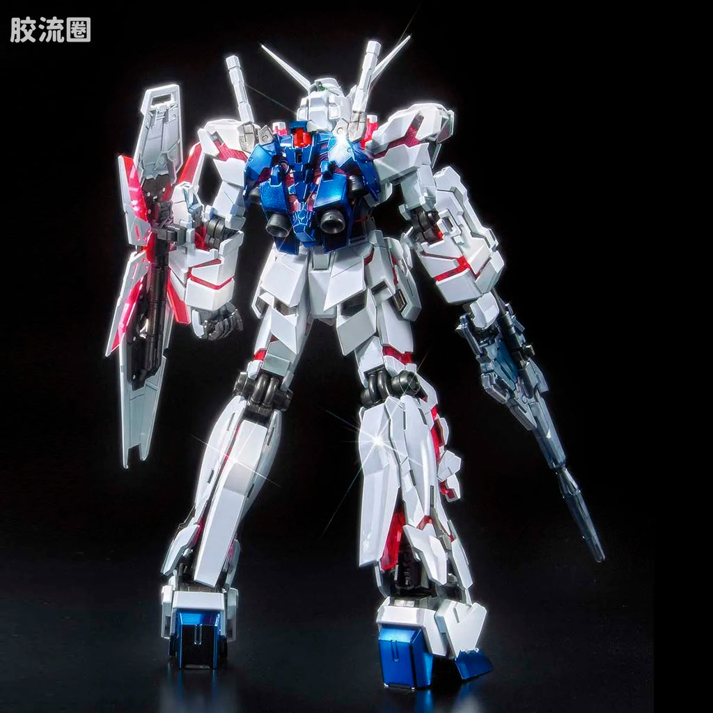 MG 1/100 Unicorn Gundam (Red / Green Twin Frame Edition) Titanium Finish
