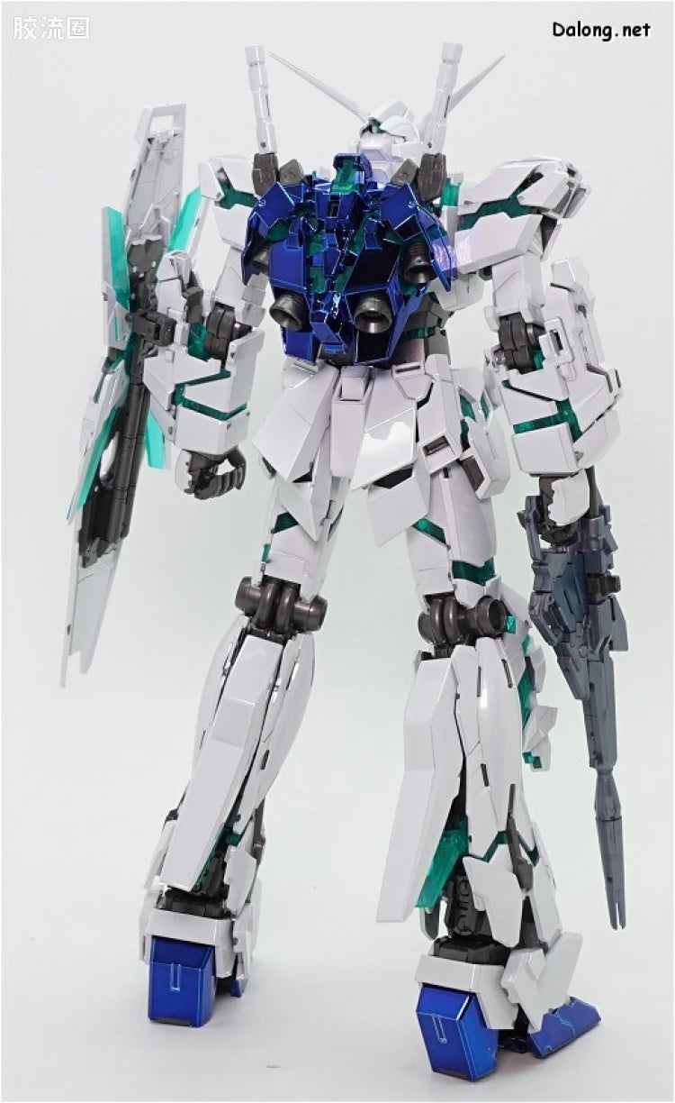 MG 1/100 Unicorn Gundam (Red / Green Twin Frame Edition) Titanium Finish