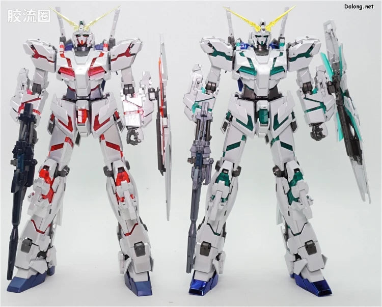 MG 1/100 Unicorn Gundam (Red / Green Twin Frame Edition) Titanium Finish