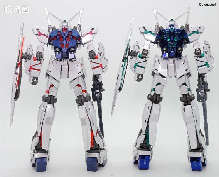MG 1/100 Unicorn Gundam (Red / Green Twin Frame Edition) Titanium Finish