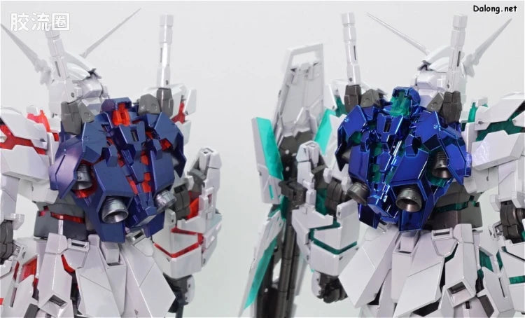 MG 1/100 Unicorn Gundam (Red / Green Twin Frame Edition) Titanium Finish