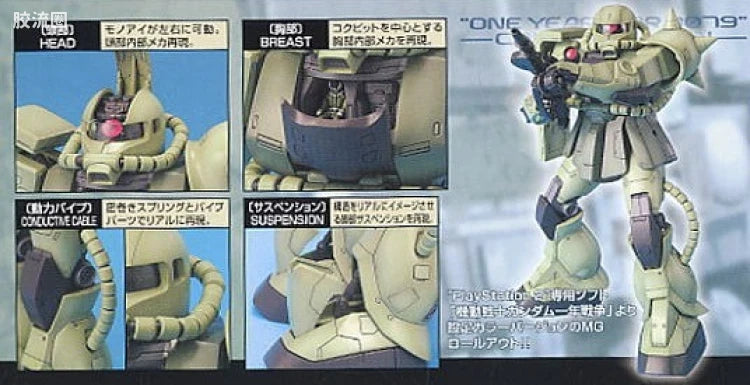 MG 1/100 MS-06F/J Zaku II (One Year War 0079 Ver.)
