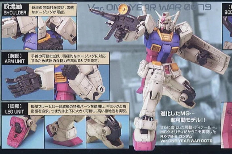 Bandai MG 1/100 RX-78-2 Gundam Ver.O.Y.W.0079 (Game Color)