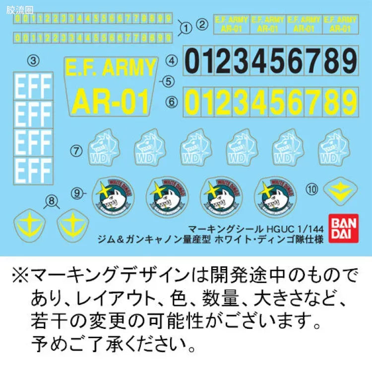 HGUC 1/144 吉姆& 钢加农 量产型 WD版