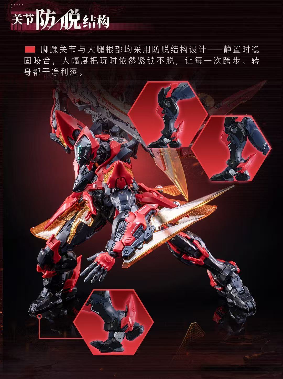 AniMester Nuclear Gold Rebuild Series Kai Crimson Sky Battle Armor Model Kit