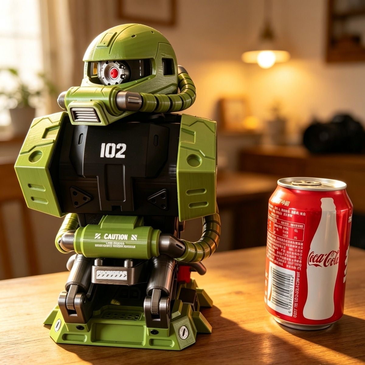 Zaku II Head Display Model with Movable Head & LED Mono-Eye
